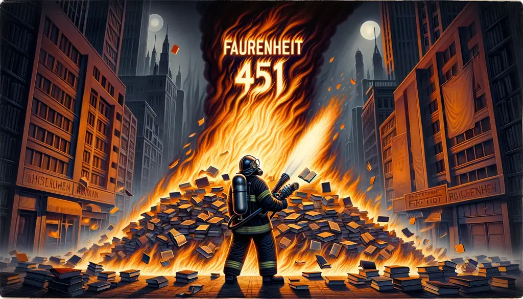 Cᵢₙₑ y ᵣₑₗᵢdₐd           La Quema de Libros: De la Historia a la Ficción en Fahrenheit 451