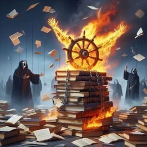 Cᵢₙₑ y ᵣₑₗᵢdₐd           La Quema de Libros: De la Historia a la Ficción en Fahrenheit 451