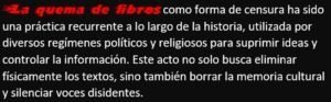 Cᵢₙₑ y ᵣₑₗᵢdₐd           La Quema de Libros: De la Historia a la Ficción en Fahrenheit 451